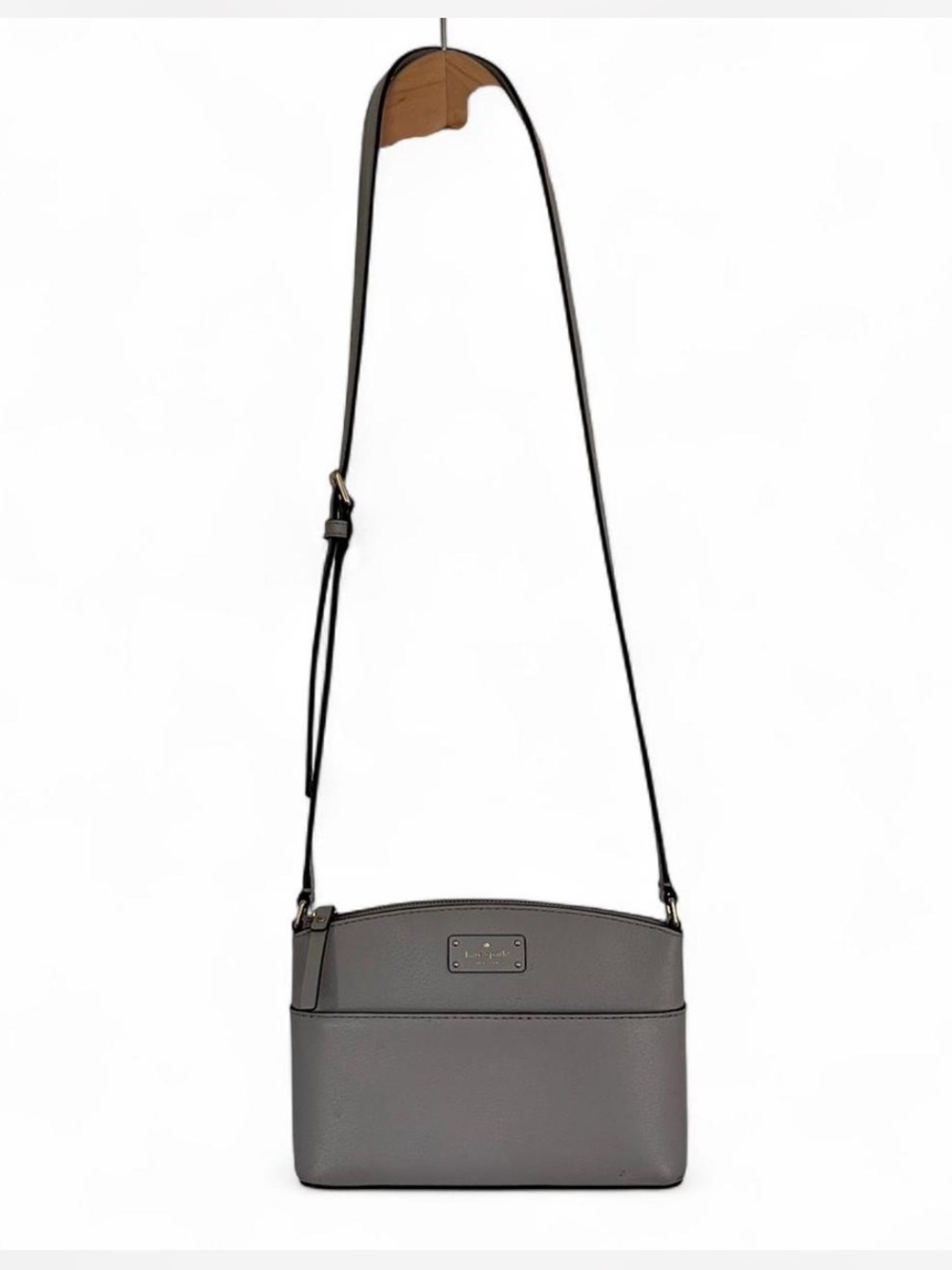 kate spade gray pebble leather crossbody bag - Picture 2 of 5